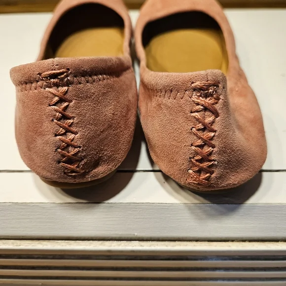 Lucky Brand Elysia Suede Pink Ballet Flats Size 7M - Picture 3 of 3